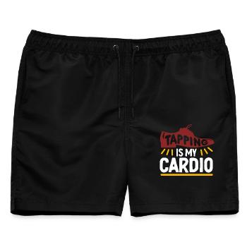 Stepptanz Stepptänzer Stepper Tappig Is My Cardio - Männer Badeshorts - Schwarz - Vorne - AI Model Male 178 light (178cm)