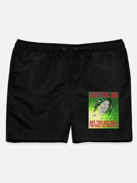 THIS GOO WALL YOU BUILT BETWEEN US - Männer Badeshorts - Schwarz