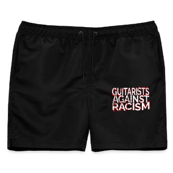 Gitarristen gegen Rassismus - Männer Badeshorts - Schwarz - Vorne - AI Model Male 178 light (178cm)