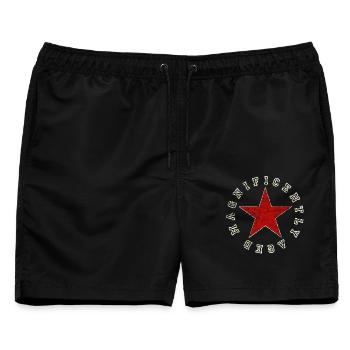 Magnificently Aged Geburtstag Geschenk  - Männer Badeshorts - Schwarz - Vorne - AI Model Male 178 light (178cm)