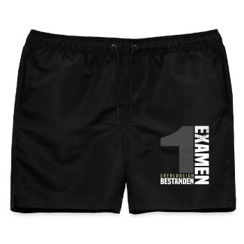 Glückwunsch 1. Examen - Männer Badeshorts - Schwarz - Vorne - AI Model Male 178 light (178cm)