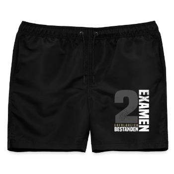 Glückwunsch 2. Examen - Männer Badeshorts - Schwarz - Vorne - AI Model Male 178 light (178cm)