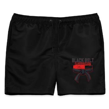 Judo Kampfsport - Männer Badeshorts - Schwarz - Vorne - AI Model Male 178 light (178cm)