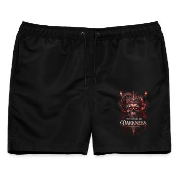 Dark Romance Booktok Devoted To Darkness - Männer Badeshorts - Schwarz - Vorne - AI Model Male 178 light (178cm)