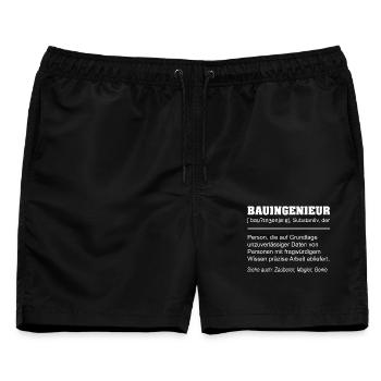 Bauingenieur Definition Lustig  - Männer Badeshorts - Schwarz - Vorne - AI Model Male 178 light (178cm)
