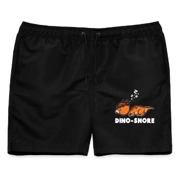 Dinosaurierpaläontologie Dino schlafend - Männer Badeshorts - Schwarz - Vorne - AI Model Male 178 light (178cm)