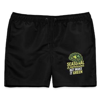 St Patricks Day - Männer Badeshorts - Schwarz - Vorne - AI Model Male 178 light (178cm)