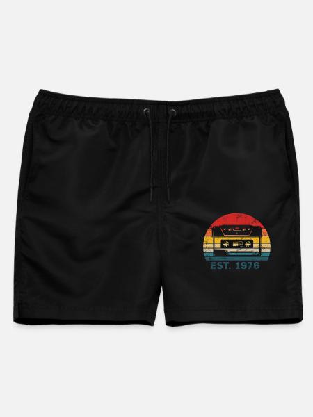 1976 50. Geburtstag - Männer Badeshorts - Schwarz