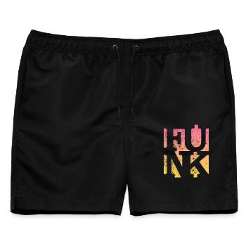 Funk Retro Musik - Männer Badeshorts - Schwarz - Vorne - AI Model Male 178 light (178cm)