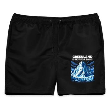 Grönland Eisberge Gletscher Arktis - Männer Badeshorts - Schwarz - Vorne - AI Model Male 178 light (178cm)