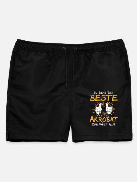 Akrobat Geschenkidee - Männer Badeshorts - Schwarz