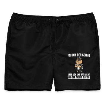 Schiedsrichter Capybara - Unparteiischer Schiri - Männer Badeshorts - Schwarz - Vorne - AI Model Male 178 light (178cm)