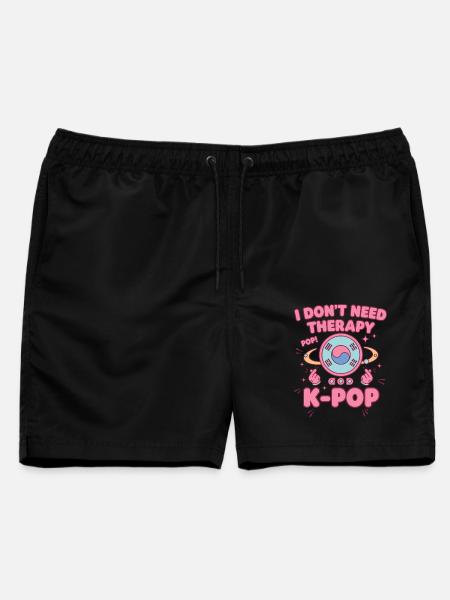 Ich brauche keine Therapie, Pop, K-Pop, koreanische Musikfans. - Männer Badeshorts - Schwarz
