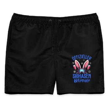 Offizieller Skihasen Betreuer - Männer Badeshorts - Schwarz - Vorne - AI Model Male 178 light (178cm)
