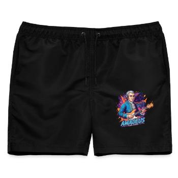 Amadeus Time - Männer Badeshorts - Schwarz - Vorne - AI Model Male 178 light (178cm)