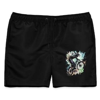 Mtb - Männer Badeshorts - Schwarz - Vorne - AI Model Male 178 light (178cm)