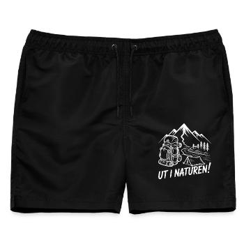 Abenteuer-Rucksackwandern - Männer Badeshorts - Schwarz - Vorne - AI Model Male 178 light (178cm)