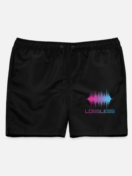 Verlustfreies Audioformat Audiophile Sound - Männer Badeshorts - Schwarz