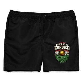 Kurdistan Kurde Kurden Proud To be Kurdish - Männer Badeshorts - Schwarz - Vorne - AI Model Male 178 light (178cm)