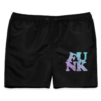 Funk Musik - Männer Badeshorts - Schwarz - Vorne - AI Model Male 178 light (178cm)