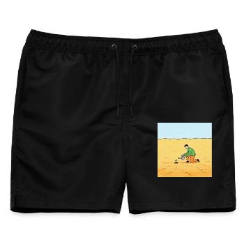 Samen der Hoffnung in der Wüste - Männer Badeshorts - Schwarz - Vorne - AI Model Male 178 light (178cm)