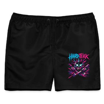Hardtekk Tekke Ostdeutschland - Männer Badeshorts - Schwarz - Vorne - AI Model Male 178 light (178cm)