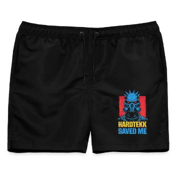 Hardtekk Tekke Ostdeutschland - Männer Badeshorts - Schwarz - Vorne - AI Model Male 178 light (178cm)