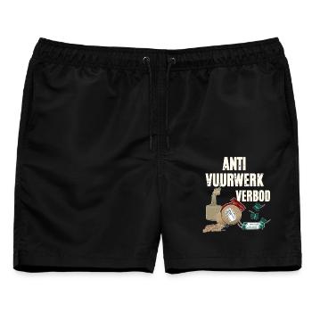 Vuurwerk Pyro - Männer Badeshorts - Schwarz - Vorne - AI Model Male 178 light (178cm)