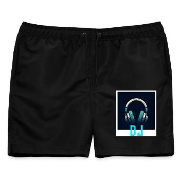 DJ - Männer Badeshorts - Schwarz - Vorne - AI Model Male 178 light (178cm)