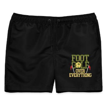 Footgolf Fußballgolf - Männer Badeshorts - Schwarz - Vorne - AI Model Male 178 light (178cm)