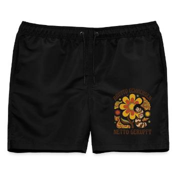 Brutto Gewachsen Netto Gerupft - Männer Badeshorts - Schwarz - Vorne - AI Model Male 178 light (178cm)