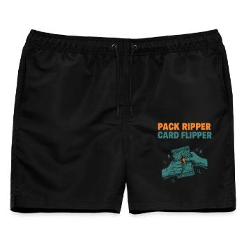Pack Ripper Card Flipper Sammelkartensammler - Männer Badeshorts - Schwarz - Vorne - AI Model Male 178 light (178cm)