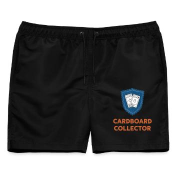 Pappsammler-Sammelkarten-Sammler-Booster - Männer Badeshorts - Schwarz - Vorne - AI Model Male 178 light (178cm)