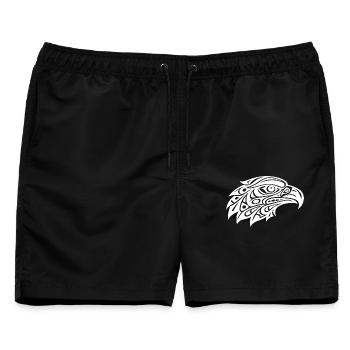 Tribal Adlerkopf Kunst - Männer Badeshorts - Schwarz - Vorne - AI Model Male 178 light (178cm)