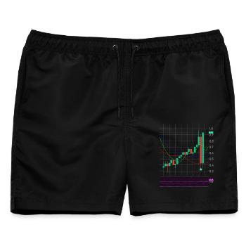 Trading Börse Krypto Aktien - Männer Badeshorts - Schwarz - Vorne - AI Model Male 178 light (178cm)