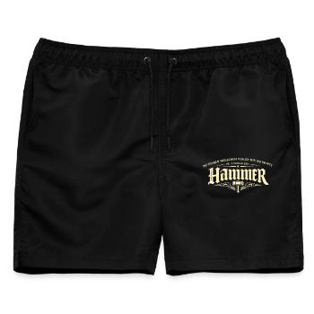 Bei einigen fehlen die Worte anderen der Hammer - Männer Badeshorts - Schwarz - Vorne - AI Model Male 178 light (178cm)