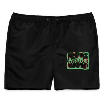 Demo Gleichberechtigung Toleranz - Männer Badeshorts - Schwarz - Vorne - AI Model Male 178 light (178cm)