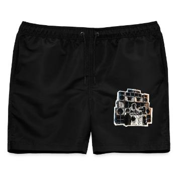 Dub Reggae Soundsystem Roots - Männer Badeshorts - Schwarz - Vorne - AI Model Male 178 light (178cm)