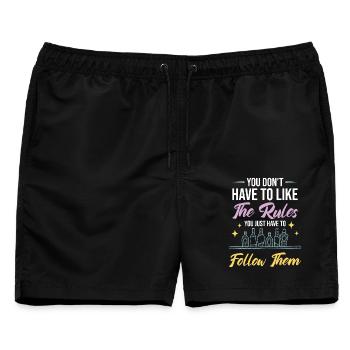Kneipenbesitzer, Barkeeper, Barbesitzer, Barmaid-Cocktail - Männer Badeshorts - Schwarz - Vorne - AI Model Male 178 light (178cm)