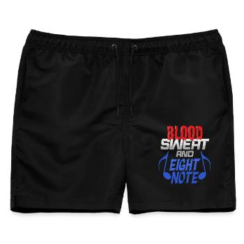 Spielmannszug Blaskapelle - Männer Badeshorts - Schwarz - Vorne - AI Model Male 178 light (178cm)