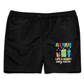 Babysitter-Wertschätzung Au-pair-Mitarbeiterin Nanny Au - Männer Badeshorts - Schwarz - Vorne - AI Model Male 178 light (178cm)