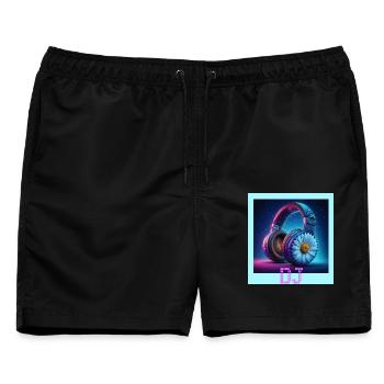 DJ - Männer Badeshorts - Schwarz - Vorne - AI Model Male 178 light (178cm)