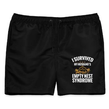 Empty-Nester-Syndrom Highschool-Absolvent – leeres Nest - Männer Badeshorts - Schwarz - Vorne - AI Model Male 178 light (178cm)