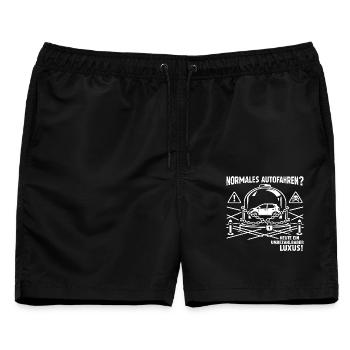 Normales Autofahren ? - Männer Badeshorts - Schwarz - Vorne - AI Model Male 178 light (178cm)