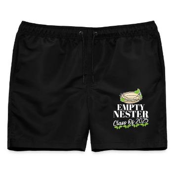 Empty-Nest-Syndrom Sohn Highschool-Absolvent Leer - Männer Badeshorts - Schwarz - Vorne - AI Model Male 178 light (178cm)