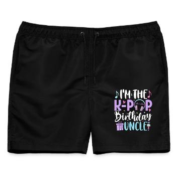 I'm The K Pop Birthday Uncle - Männer Badeshorts - Schwarz - Vorne - AI Model Male 178 light (178cm)