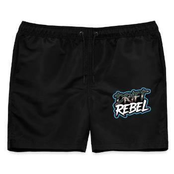 Drift Rebel Auto Szene Tuning Auto Treffen Outfit - Männer Badeshorts - Schwarz - Vorne - AI Model Male 178 light (178cm)
