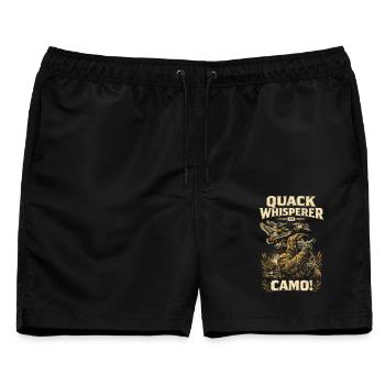 Entenjagd Quack Whisperer - Männer Badeshorts - Schwarz - Vorne - AI Model Male 178 light (178cm)
