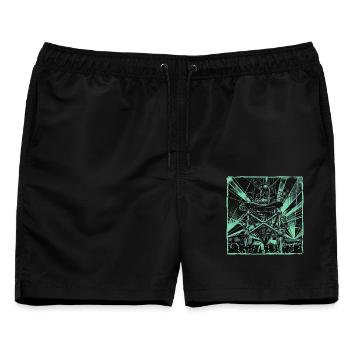 Electro Rave Party Festival - Männer Badeshorts - Schwarz - Vorne - AI Model Male 178 light (178cm)