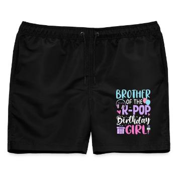 Brother Of The K Pop Birthday Girl - Männer Badeshorts - Schwarz - Vorne - AI Model Male 178 light (178cm)
